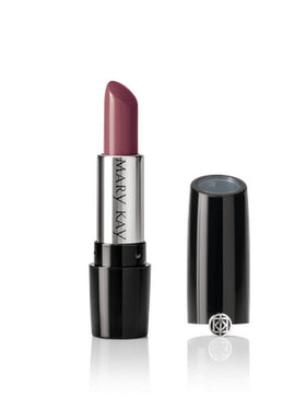 Mary Kay lipstick front packaging showing crushed berry color and easy-carry tube