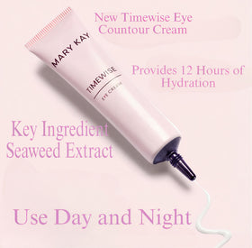 Mary Kay open jar revealing product inside and fresh, moisturizing look benefit