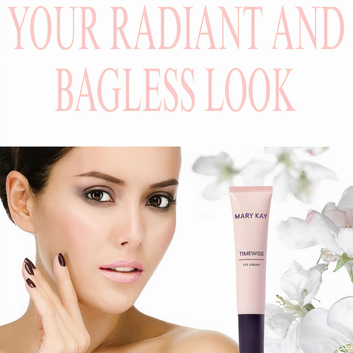 Mary Kay cream texture closeup highlighting smooth cream and quick absorption benefits