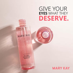 Mary Kay bottle beside ruler for scale, showing travel-friendly 3.75 fl oz size