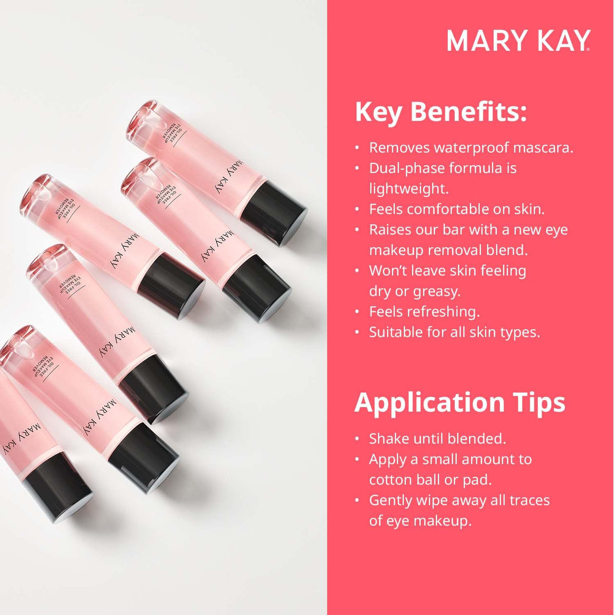 Texture drop of Mary Kay formula on skin, illustrating lightweight, non-greasy finish