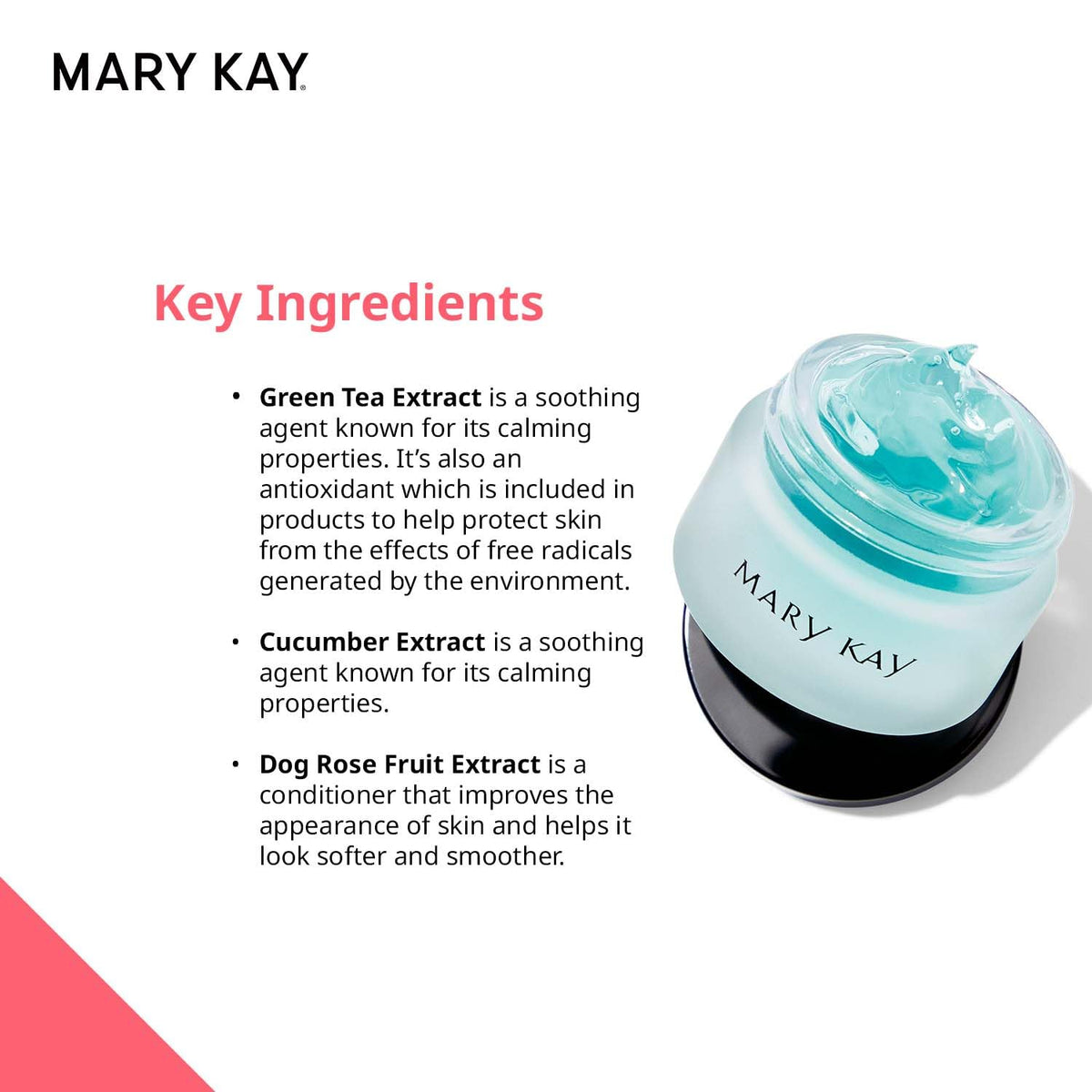 Mary Kay gel texture close-up demonstrating lightweight cooling hydration