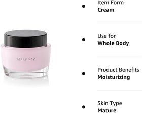 Mary Kay size comparison beside common items showing travel-friendly 1.8 oz