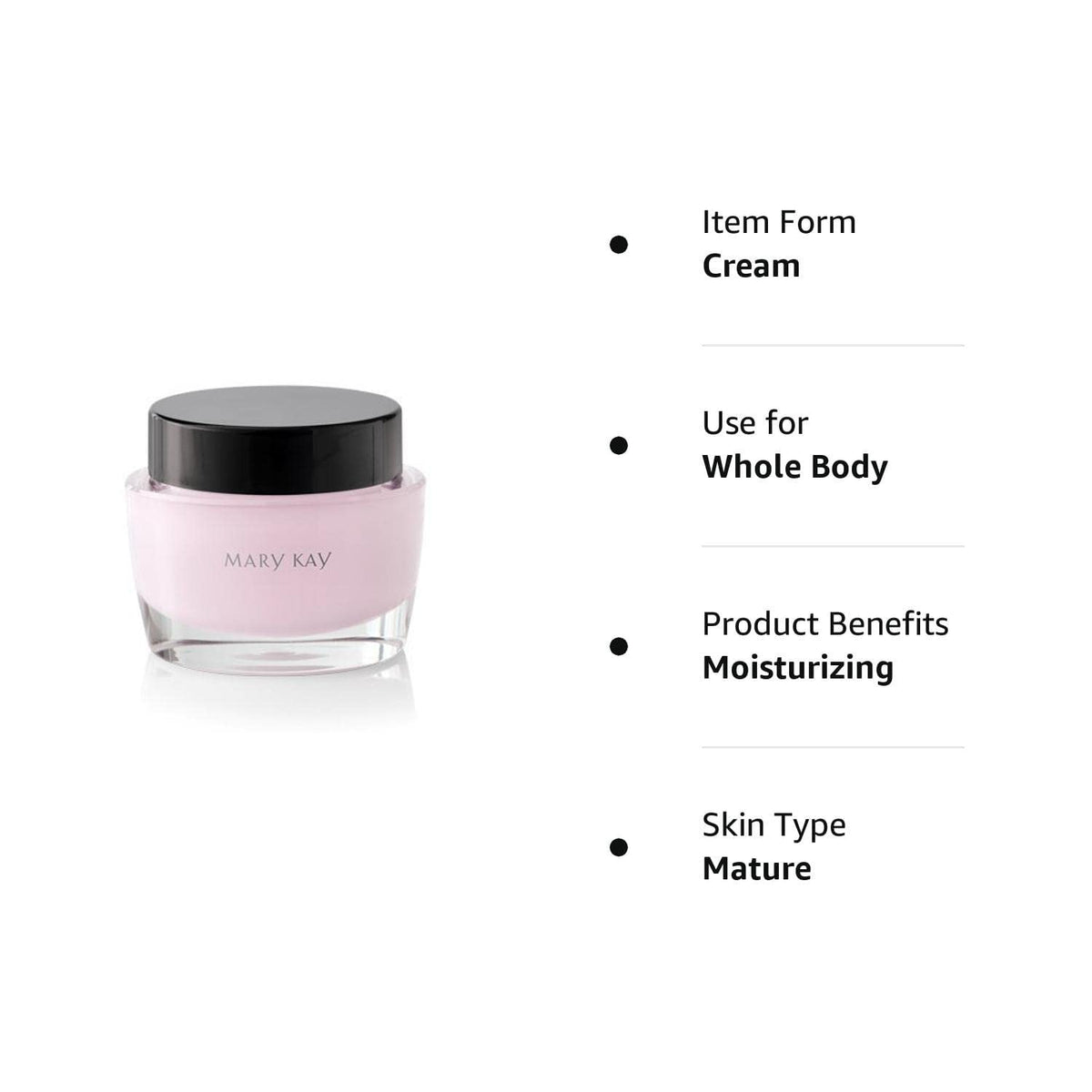 Mary Kay cream texture close-up showing rich, smooth consistency for deep hydration