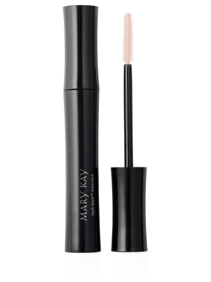 Mary Kay Lash Love mascara front packaging shows sleek tube and bold black finish