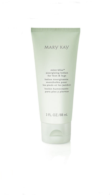 Mary Kay front packaging showing Mint Bliss and refreshing benefit