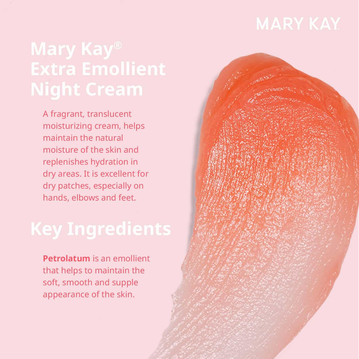 Mary Kay night cream on a bedside table as part of nighttime routine promoting restorative benefits