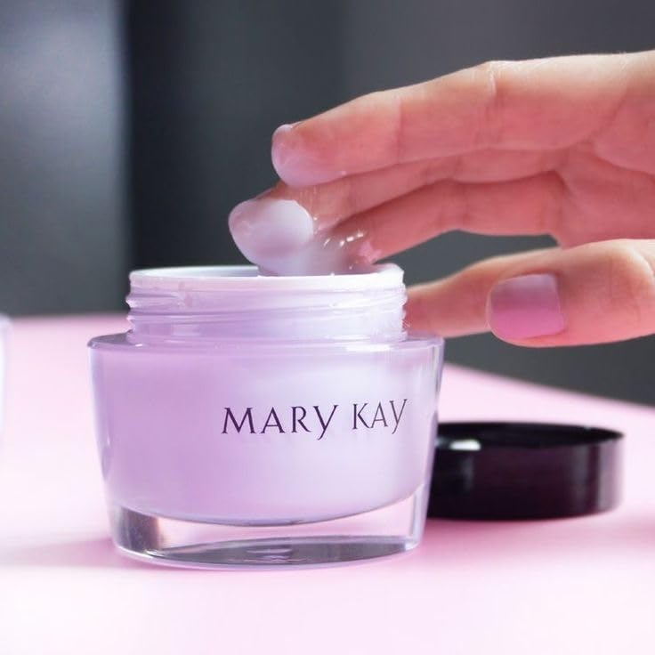 Mary Kay top cap and dispenser visible for easy product use