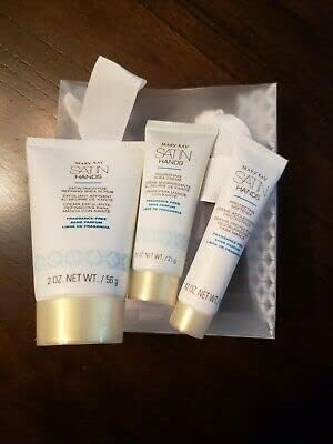 Mary Kay Satin Hands applied on hands demonstrating smooth finish and instant softness benefit