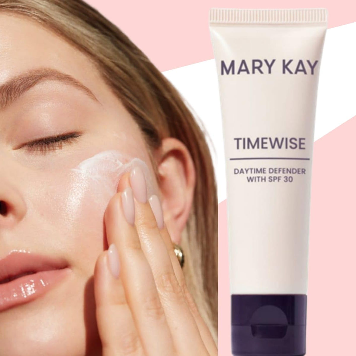 Mary Kay Timewise applied on hand demonstrating lightweight feel