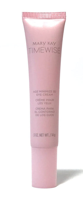 Mary Kay TimeWise eye cream in hand to show size and easy application convenience