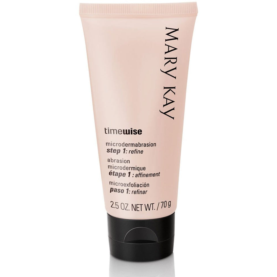 Mary Kay TimeWise tube front view showing label and travel-friendly size, smooth skin benefit
