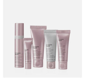 Mary Kay TimeWise Repair set front view showing five travel-size products for convenient routine
