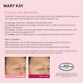 Mary Kay products in hand for clear size comparison and travel-friendly benefit