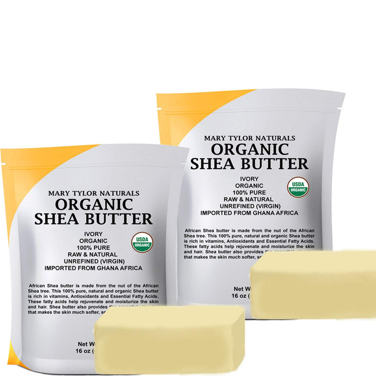 Mary Tylor Naturals 2 lb tub front label showing organic certification and packaging benefit