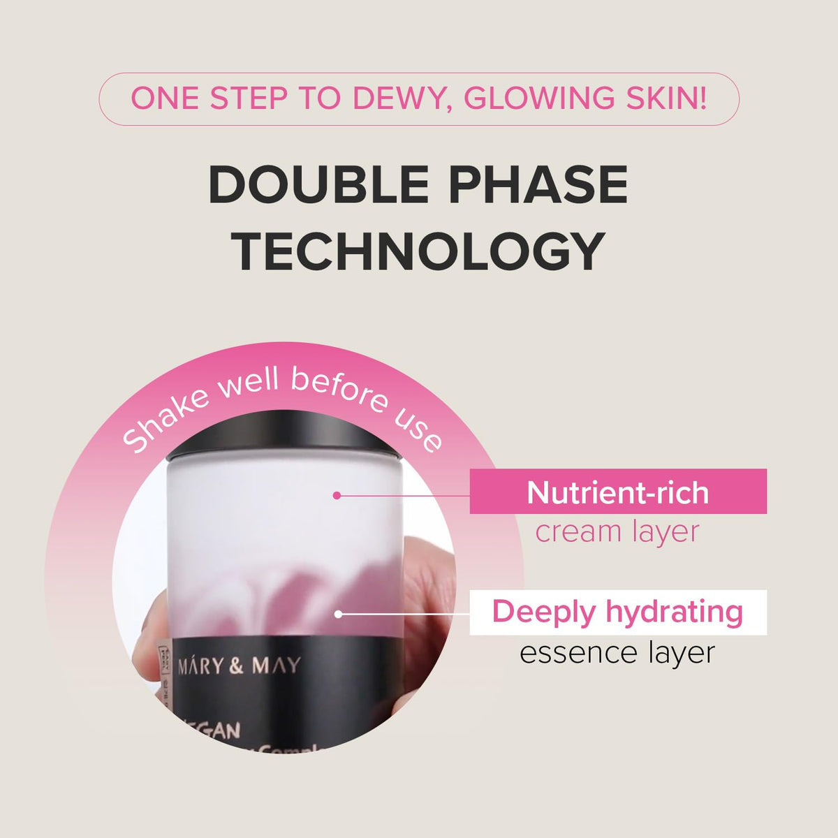 Mary&May applied on skin demonstrating fast absorption