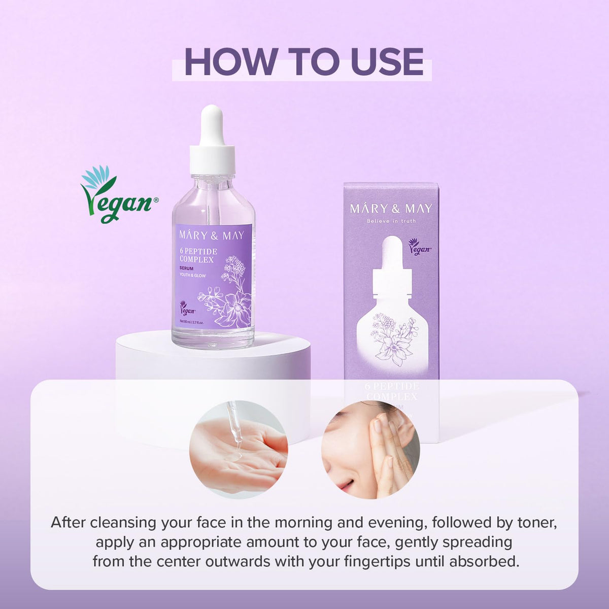 Mary&May illustrative before and after skin texture image suggesting improved smoothness