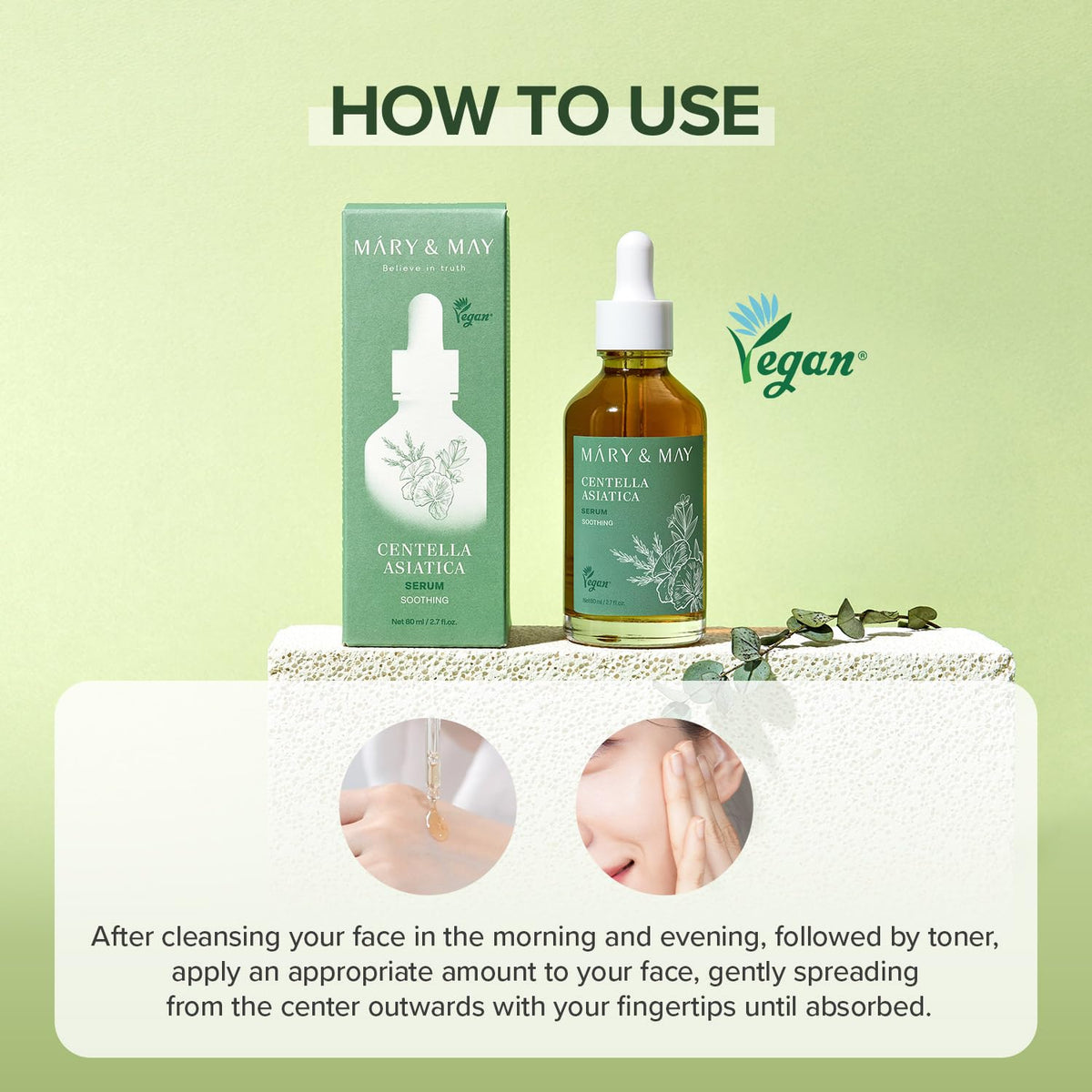 Mary&May bottle on bathroom shelf indicating safe storage and use
