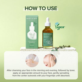 Mary&May bottle on bathroom shelf indicating safe storage and use