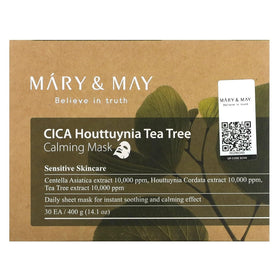 Mary&May label closeup highlighting ingredient list and EWG green grade