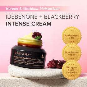Mary&May open jar texture showing silky cream and quick absorption benefit