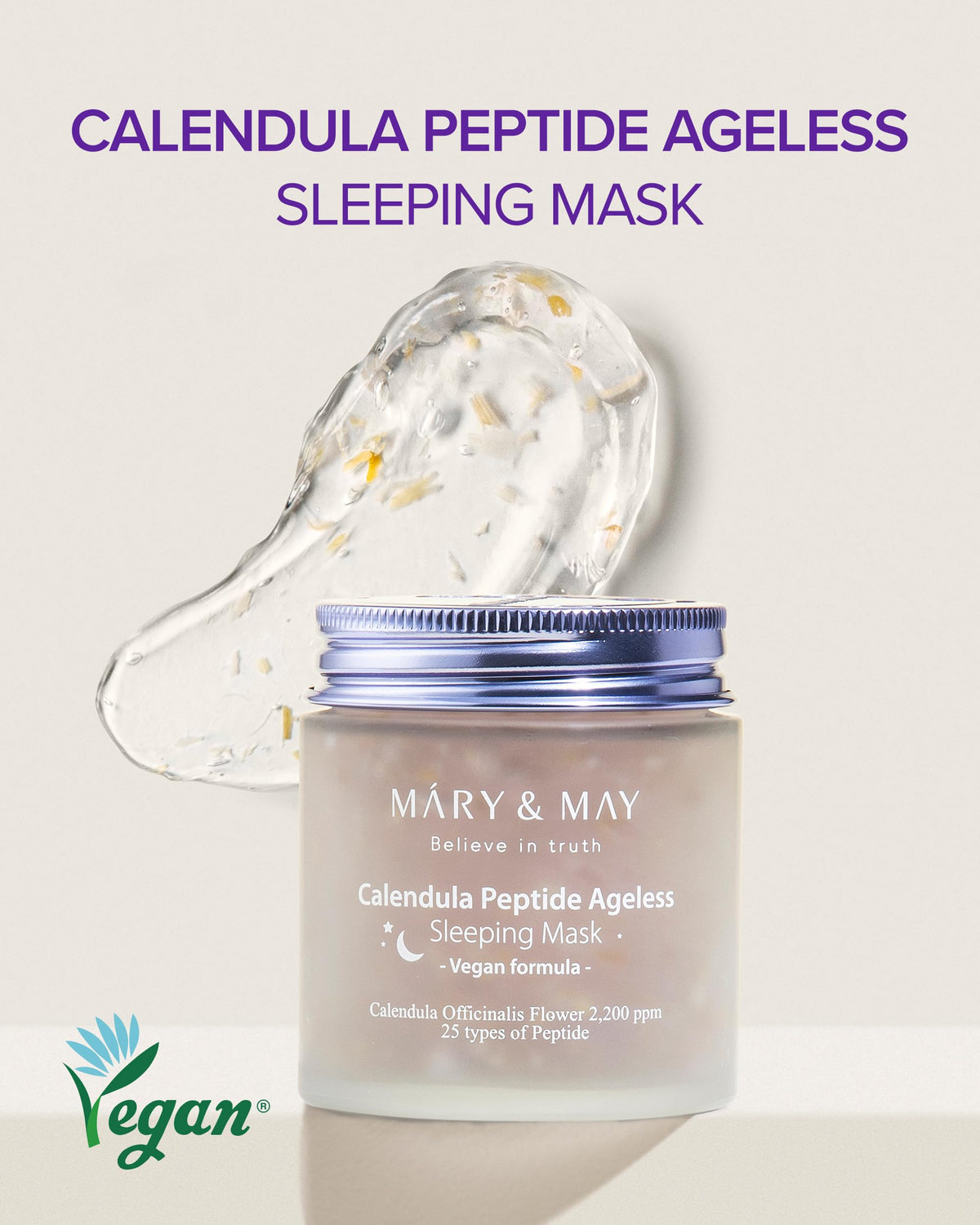 Mary&May close-up gel texture demonstrating lightweight hydration benefit