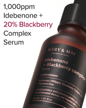 Mary&May dropper dispensing serum texture showing fast-absorbing, lightweight feel