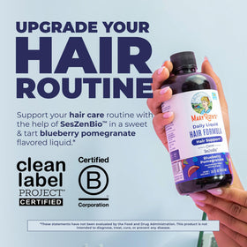 MARYRUTH'S label close-up highlighting ingredients and clean formulation benefits