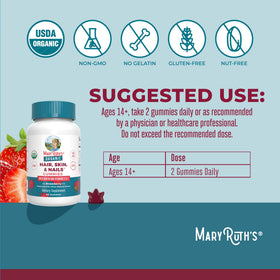 MARYRUTH'S single crown-shaped gummy on hand demonstrating size and ease