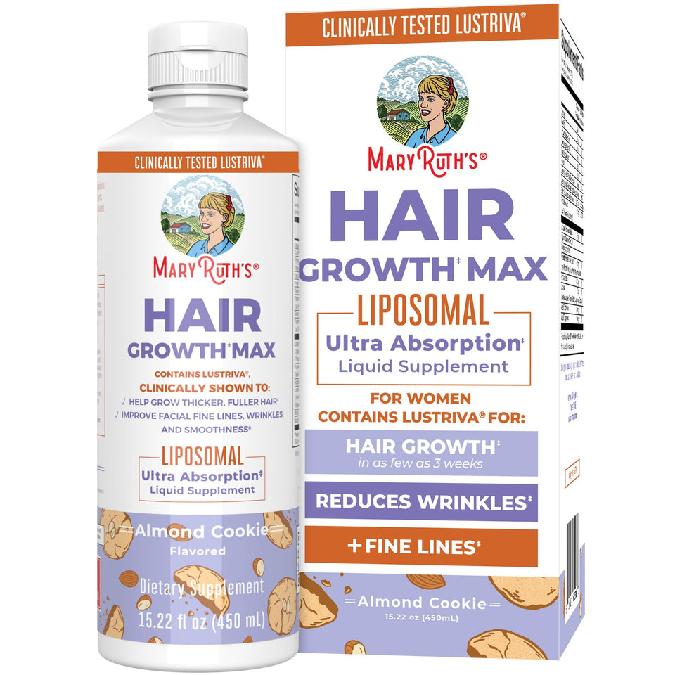 MaryRuth's front bottle shot showing product packaging and clear label benefit