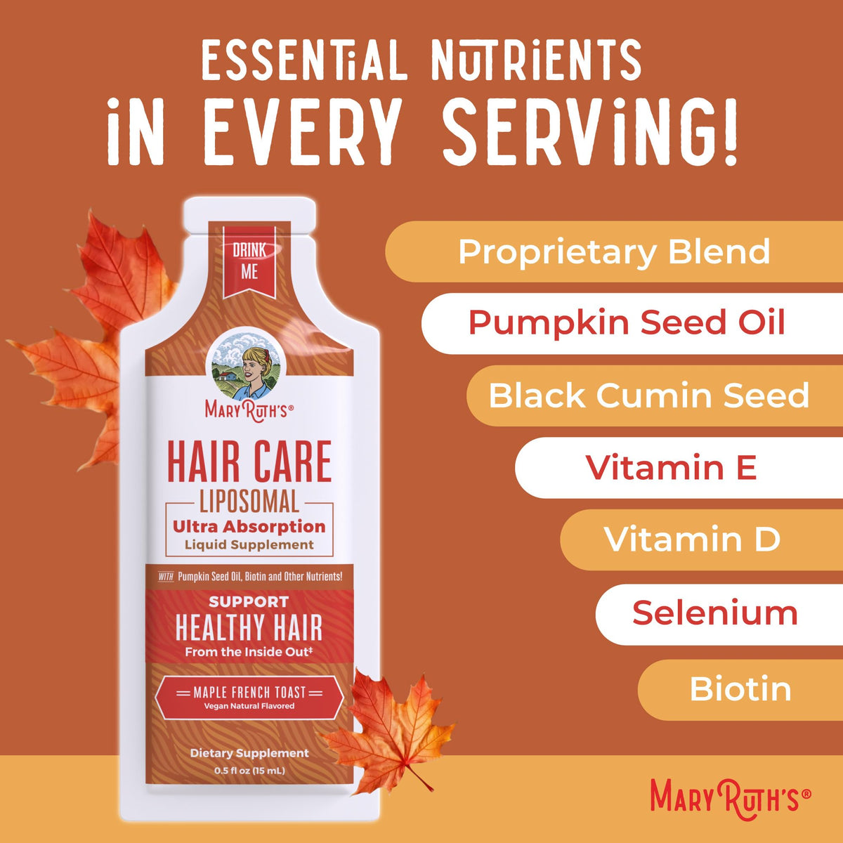 MARYRUTH'S product label and nutrition facts emphasizing transparency and ingredient clarity benefit