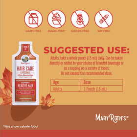 MARYRUTH'S pouch beside ingredient icons highlighting key vitamins and absorption benefit