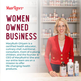 MARYRUTH'S bottle in hand to show compact size and portability