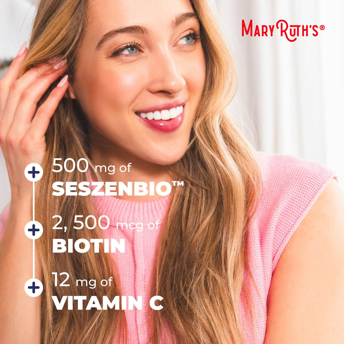 MARYRUTH'S measured serving and cap demonstrating convenient dosing benefit