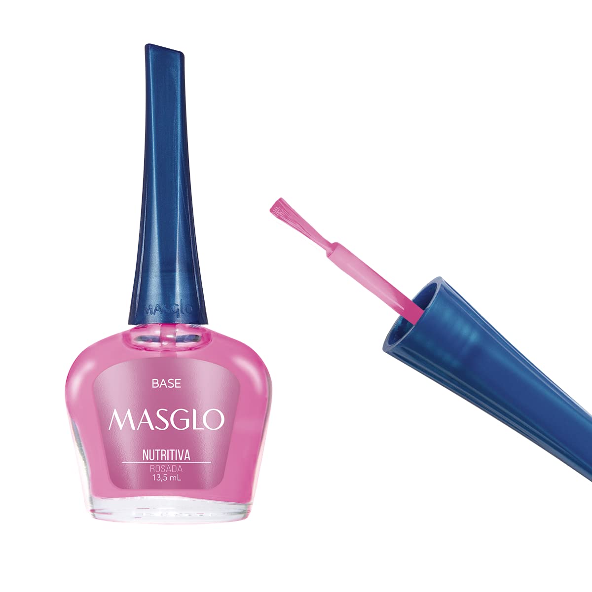 MASGLO bottle close-up highlighting smooth texture and rich color benefit
