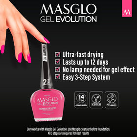 MASGLO color swatches on hand showing true shades and long-wear benefit