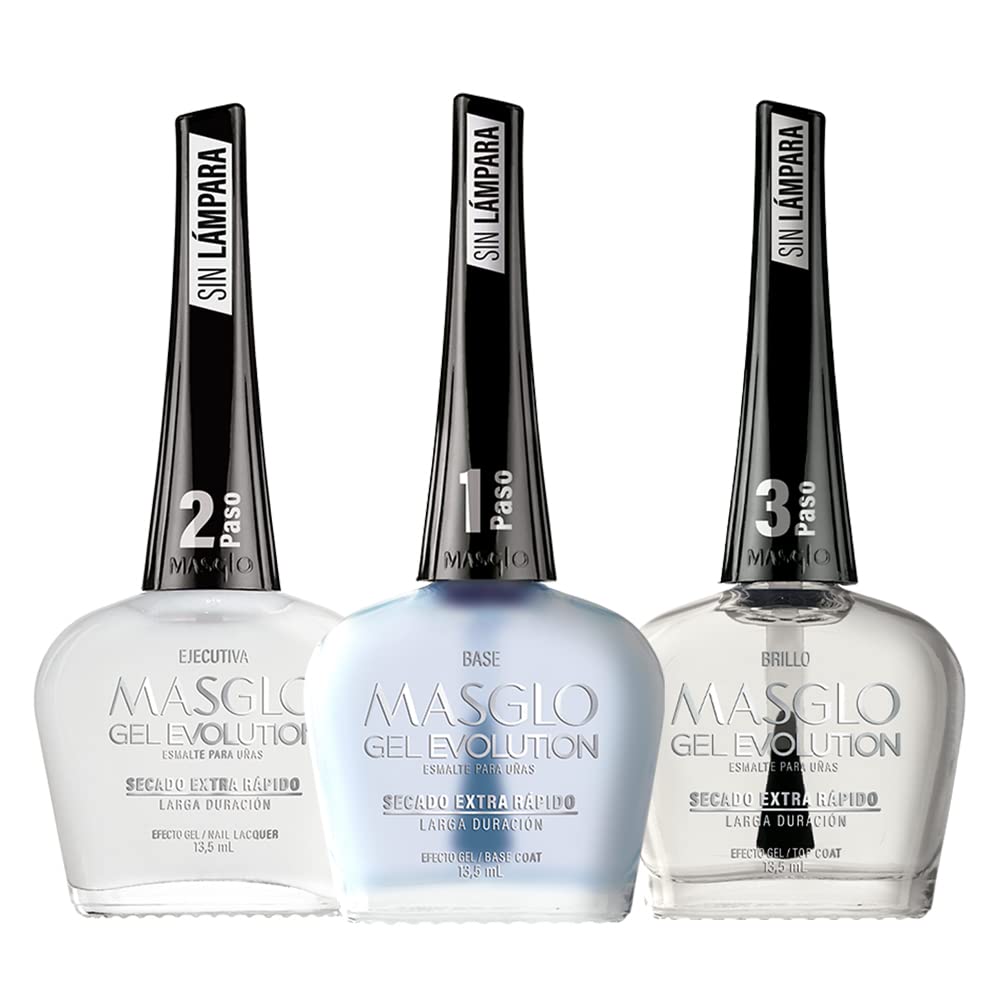 MASGLO front packaging showing three bottles and clear system benefits