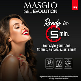 MASGLO set in hand for scale showing compact bottles and travel friendly size