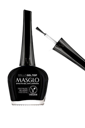 MASGLO bottles next to a ruler showing 0.5 oz scale benefit