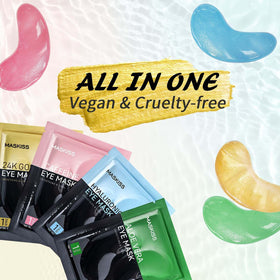 Maskiss caffeine patch worn under eye to reduce puffiness quickly