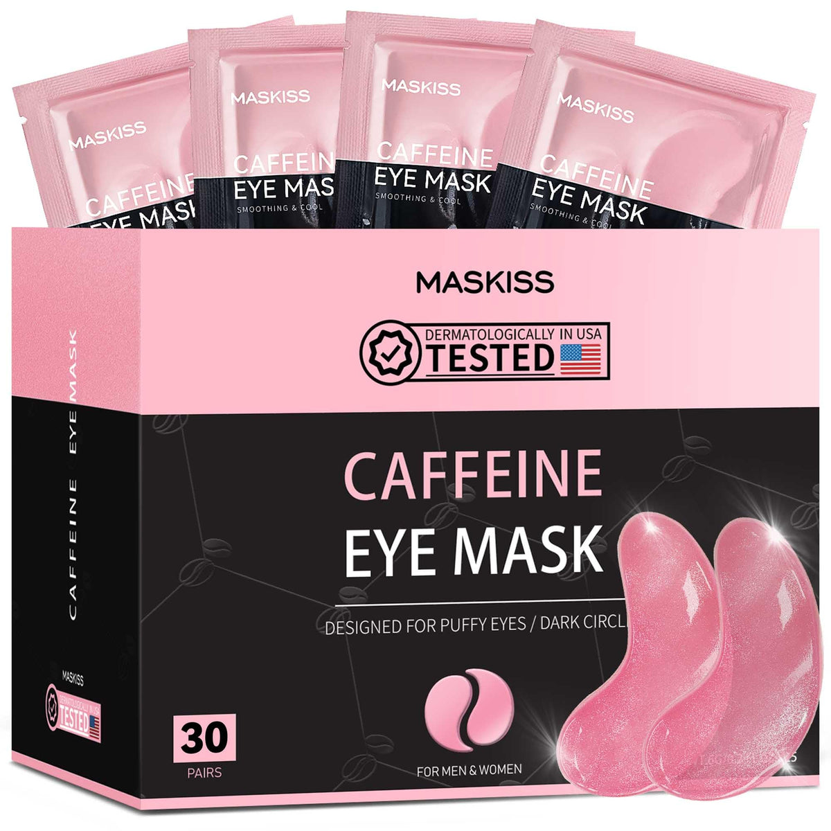 Maskiss front packaging showing 30 pairs and key benefits