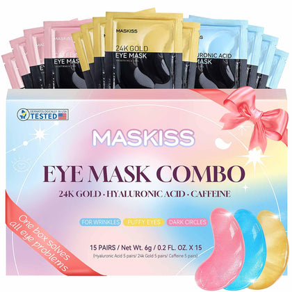 Maskiss front packaging showing set of 15 pairs for refreshed eyes