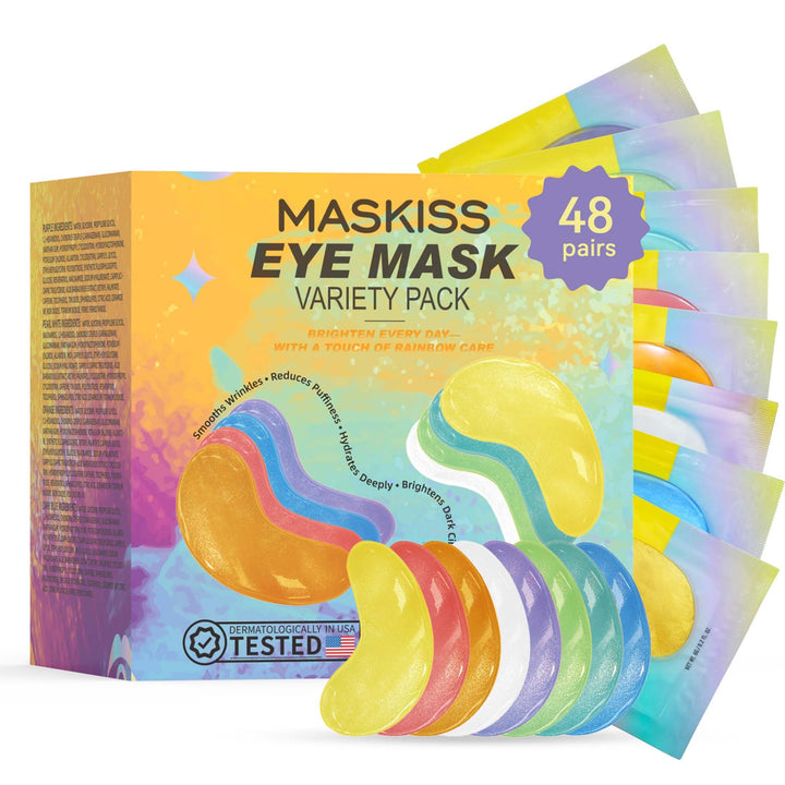 Maskiss front packaging showing 48 pairs and colorful branding for variety