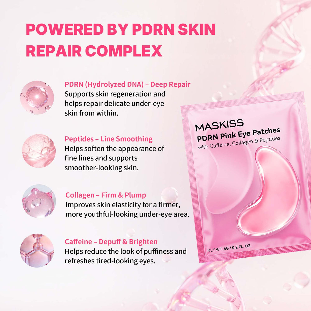 Maskiss patches applied under eye demonstrating comfortable fit