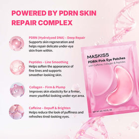 Maskiss patches applied under eye demonstrating comfortable fit