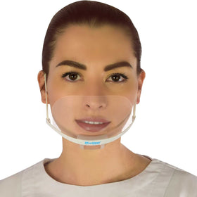 Masklean front packaging showing five masks and pouch for easy storage