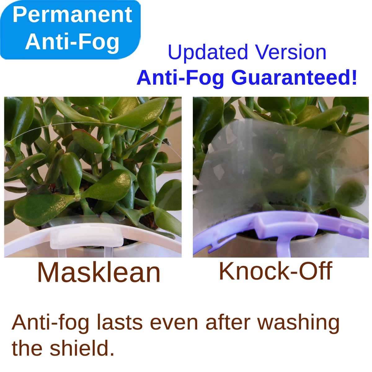 Masklean side profile showing taller 3.25-inch coverage for nose protection