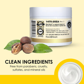 MASON NATURAL label close-up highlighting clean ingredients and safety