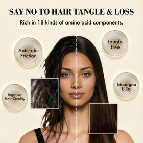 MATASSE bonnet containing curly hair to preserve curls and reduce frizz