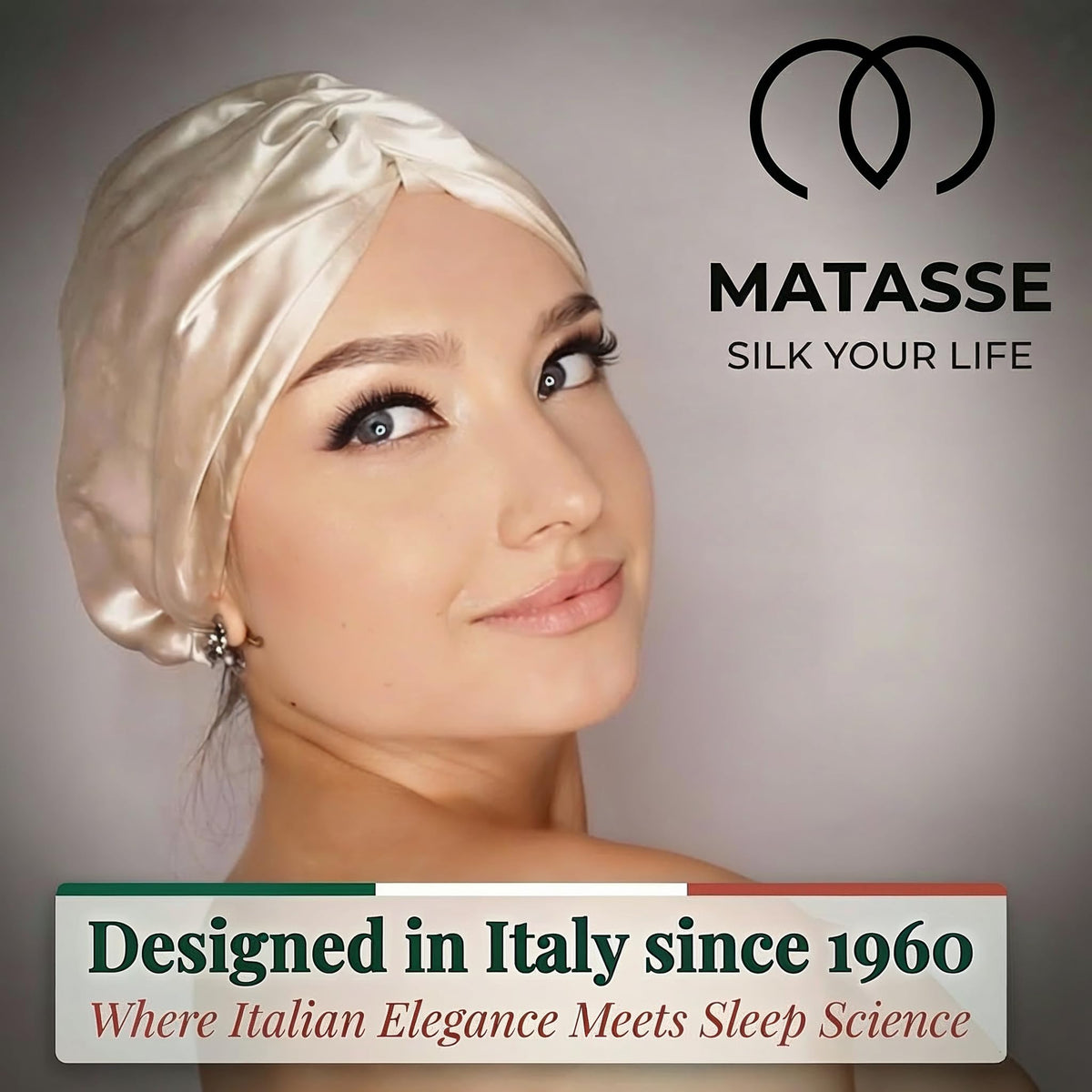 MATASSE close-up of 22 momme silk texture highlighting smooth surface benefit